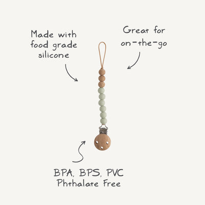 Mushie Eva Silicone Pacifier Clip
