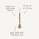 Mushie Hera Silicone Pacifier Clip – Minimalist Baby Pacifier Holder