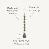 Mushie Luna Silicone Pacifier Clip