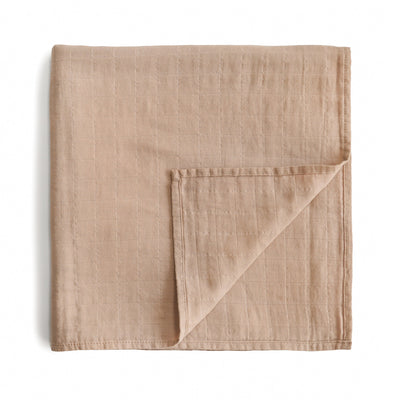 Mushie Organic Cotton Muslin Swaddle Blanket