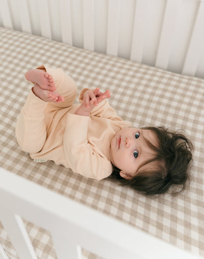 Kit & Petal Fold-Over Pants in Rosy Peach