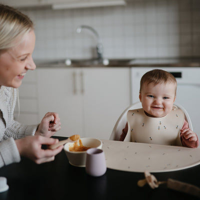 Mushie Silicone Baby Bib – Adjustable Catch-All Bib