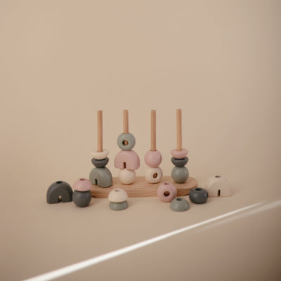 Wooden Shape Sorting Stacker