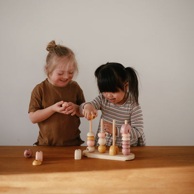 Wooden Shape Sorting Stacker