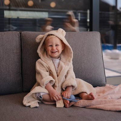 Organic Cotton Bear Hooded Robe