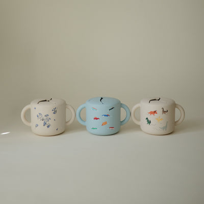Mushie Silicone Snack Cup – Spill-Proof Toddler Snack Container