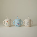 Mushie Silicone Training Cup + Straw