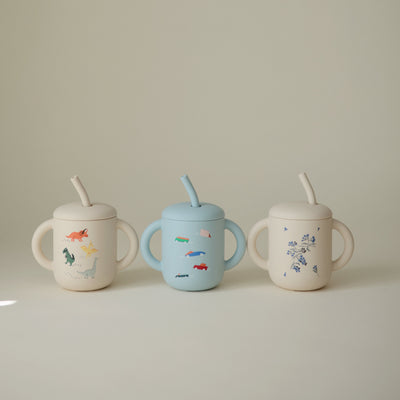 Mushie Silicone Training Cup + Straw