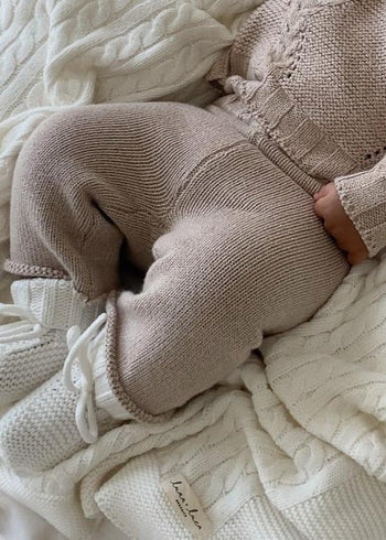 Luna + Luca Knit Pants - Heather Beige