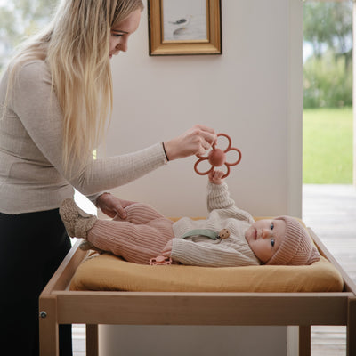 Silicone Daisy Rattle Teether