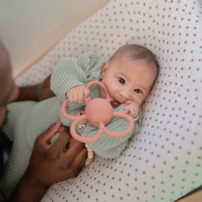 Silicone Daisy Rattle Teether