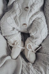 Mixed Knit Baby Jumpsuit