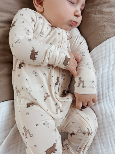 Woodland Forest Printed Jumpsuit – Magical Comfort for Little Adventurers
