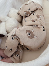 Woodland Friends Knit Jumpsuit – Cozy Organic Cotton Charm