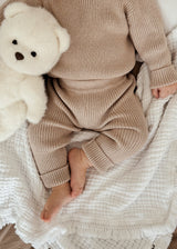 Baby Rib Leggings - Heather Beige