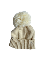 Organic Cotton Baby Pom Beanie – French Cream