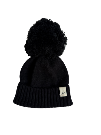 Organic Cotton Baby Pom Beanie – Midnight