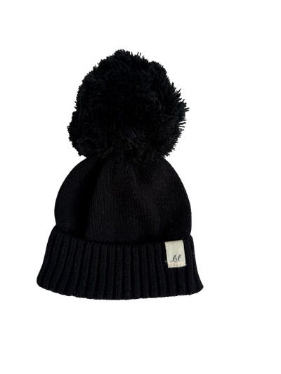 Organic Cotton Baby Pom Beanie – Midnight