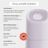Canopy Portable Humidifier – Rechargeable Travel Humidifier with Carry Bag