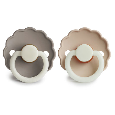 FRIGG Daisy Night Glow Rubber Pacifier – Natural Latex Glow-in-the-Dark Pacifier