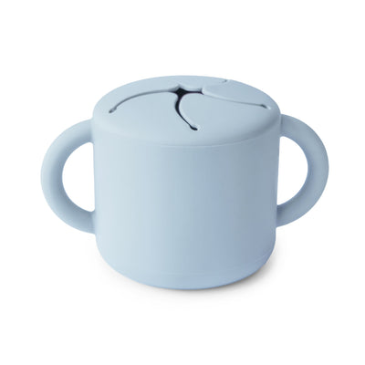 Mushie Silicone Snack Cup – Spill-Proof Toddler Snack Container