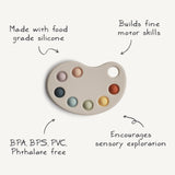 Mushie Paint Palette Press Toy – Sensory Pop Toy for Babies