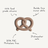 Mushie Pretzel Teether – Silicone Baby Teether