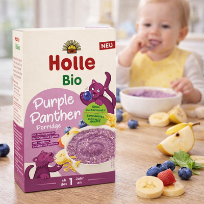 Holle Organic Porridge Purple Panther with Blueberries, Bananas and Apples 200g