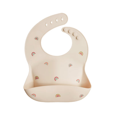 Mushie Silicone Baby Bib – Adjustable Catch-All Bib