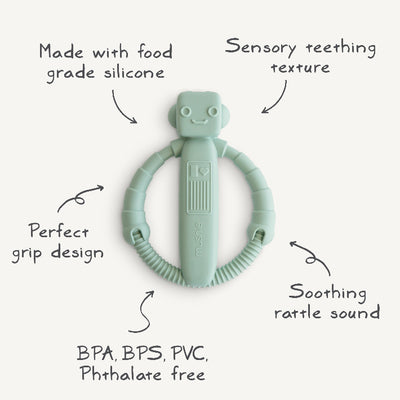 Silicone Rocket Rattle Teether