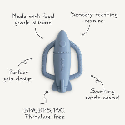 Silicone Rocket Rattle Teether