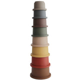 Mushie Stacking Cups Toy – Rundetårn Stacking Tower for Toddlers