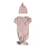 Organic Knotted Baby Gown Set