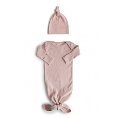 Organic Knotted Baby Gown Set