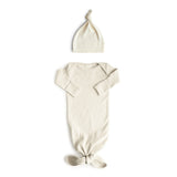 Organic Knotted Baby Gown Set