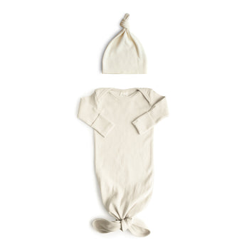Organic Knotted Baby Gown Set