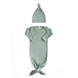 Organic Knotted Baby Gown Set
