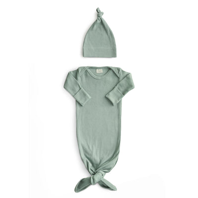 Organic Knotted Baby Gown Set