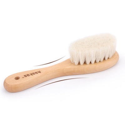 Natural Baby Hair Brush with Goat Wool Bristles