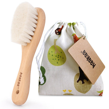 Natural Baby Hair Brush with Goat Wool Bristles