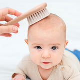Haakaa Goat Wool Baby Hair Brush & Wooden Comb Set