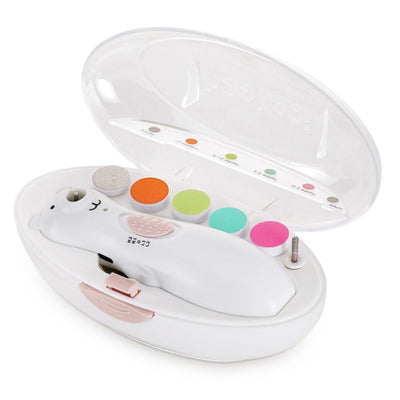 Haakaa Happii Bear Baby Electric Nail Trimmer Set – Rechargeable Safe Nail Care Kit for Newborns