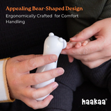 Haakaa Happii Bear Baby Electric Nail Trimmer Set – Rechargeable Safe Nail Care Kit for Newborns