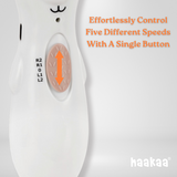 Haakaa Happii Bear Baby Electric Nail Trimmer Set – Rechargeable Safe Nail Care Kit for Newborns