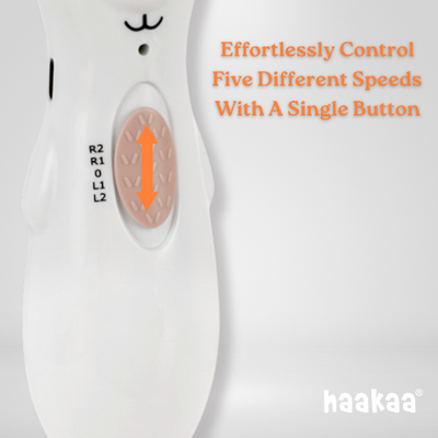 Haakaa Happii Bear Baby Electric Nail Trimmer Set – Rechargeable Safe Nail Care Kit for Newborns