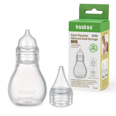 Haakaa Easy-Squeezy Silicone Bulb Syringe – Baby Nasal Aspirator