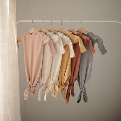 Organic Knotted Baby Gown Set