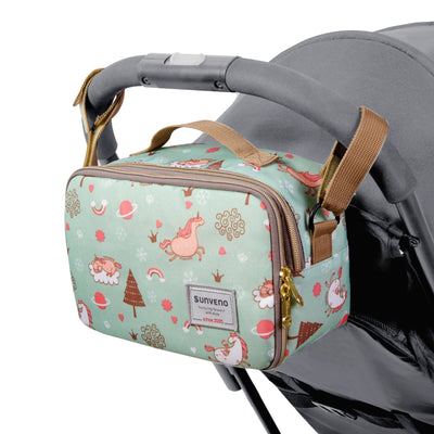 SUNVENO Portable Diaper Changing Bag – 3-in-1 Changing Pad & Stroller Organizer