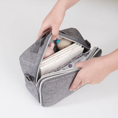 SUNVENO Portable Diaper Changing Bag – 3-in-1 Changing Pad & Stroller Organizer