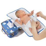 SUNVENO Portable Diaper Changing Bag – 3-in-1 Changing Pad & Stroller Organizer